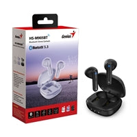 Genius HS-M905BT TWS True Wireless Earbuds, Bluetooth 5.3 Connectivity, Automatic Pairing and Touch Control Feature with Wireless Charging Case, Android, IOS and Windows Compatible, Black Genius HS-M905BT TWS True Wireless Earbuds, Bluetooth 5.3 Connectivity, Automatic Pairing and Touch Control Feature with Wireless Charging Case, Android, IOS and Windows Compatible, Black
